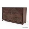 Picture of Madsen Mahogany Wood Double Dresser With 6 Drawers