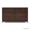 Picture of Madsen Mahogany Wood Double Dresser With 6 Drawers