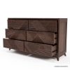 Picture of Madsen Mahogany Wood Double Dresser With 6 Drawers