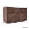 Picture of Madsen Mahogany Wood Double Dresser With 6 Drawers