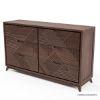 Picture of Madsen Mahogany Wood Double Dresser With 6 Drawers