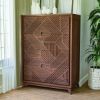 Picture of Madsen Mahogany Wood Tall Dresser With 4 Drawers