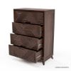 Picture of Madsen Mahogany Wood Tall Dresser With 4 Drawers