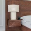 Picture of Madsen Solid Mahogany Wood Floating Nightstand With 1 Drawer