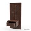 Picture of Madsen Solid Mahogany Wood Floating Nightstand With 1 Drawer