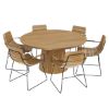 Picture of Zenad Outdoor Teak Wood Dining Table Set for 6