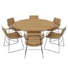 Picture of Zenad Outdoor Teak Wood Dining Table Set for 6
