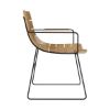 Picture of Zenad Modern Teak Wood Outdoor Dining Chair with armrest