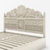 Picture of Nuala Hand Carved White Washed Solid Wood Platform Bed Frame