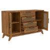 Picture of Bonavista Teak Wood 4 Drawer Rattan Large Buffet Cabinet