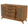 Picture of Bonavista Teak Wood 4 Drawer Rattan Large Buffet Cabinet