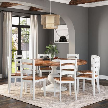 Picture of Moosonee Two Tone Solid Wood Farmhouse Dining Table Set