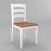 Picture of Moosonee Two Tone Solid Wood Farmhouse Ladder Back Dining Chair