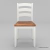 Picture of Moosonee Two Tone Solid Wood Farmhouse Ladder Back Dining Chair