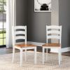 Picture of Moosonee Two Tone Solid Wood Farmhouse Ladder Back Dining Chair
