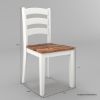 Picture of Moosonee Two Tone Solid Wood Farmhouse Ladder Back Dining Chair