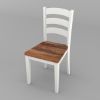 Picture of Moosonee Two Tone Solid Wood Farmhouse Ladder Back Dining Chair