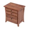 Picture of Congleton Live Edge Solid Wood Home Office Executive Desk with File Cabinet