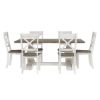 Picture of Greenville Farmhouse Two Tone Teak Wood Dining Room Set
