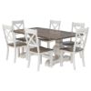 Picture of Greenville Farmhouse Two Tone Teak Wood Dining Room Set