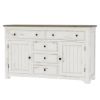 Picture of Greenville Farmhouse Two Tone Teak Wood Dining Room Set