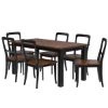 Picture of Bolsover Two Tone Solid Wood Farmhouse Dining Room Set