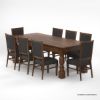 Picture of Adelanto Rustic Dark Teak Wood Dining Table Set For 8