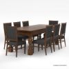 Picture of Adelanto Rustic Dark Teak Wood Dining Table Set For 8