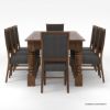 Picture of Adelanto Rustic Dark Teak Wood Dining Table Set For 8