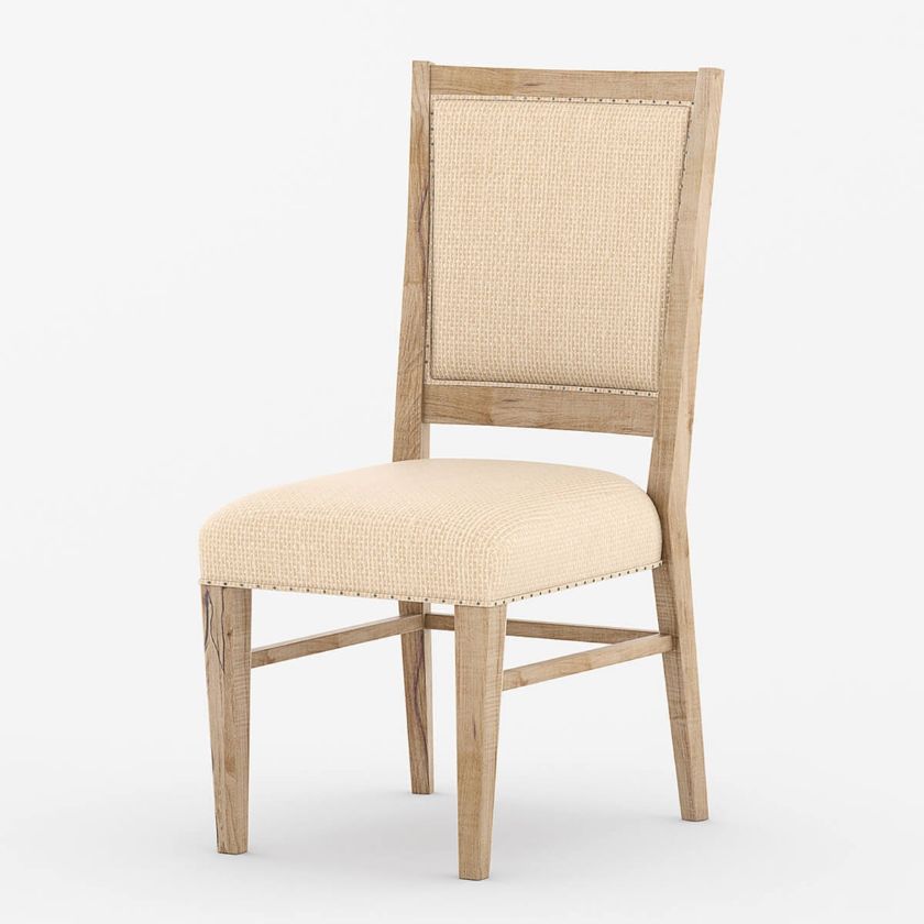 Picture of Adelanto Rustic Teak Wood Upholstered Dining Chair