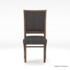 Picture of Adelanto Rustic Dark Teak Wood Upholstered Dining Chair 