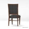 Picture of Adelanto Rustic Dark Teak Wood Upholstered Dining Chair 