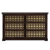 Picture of La Junta Diamond Empire Solid Wood Brass Inlay 6 Drawer Double Dresser