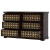 Picture of La Junta Diamond Empire Solid Wood Brass Inlay 6 Drawer Double Dresser