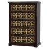 Picture of La Junta Diamond Empire Solid Wood Brass Inlay 5 Drawer Tall Dresser