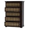 Picture of La Junta Diamond Empire Solid Wood Brass Inlay 5 Drawer Tall Dresser