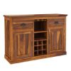 Picture of Rustic Solid Wood Large Sideboard With Wine Bar Storage