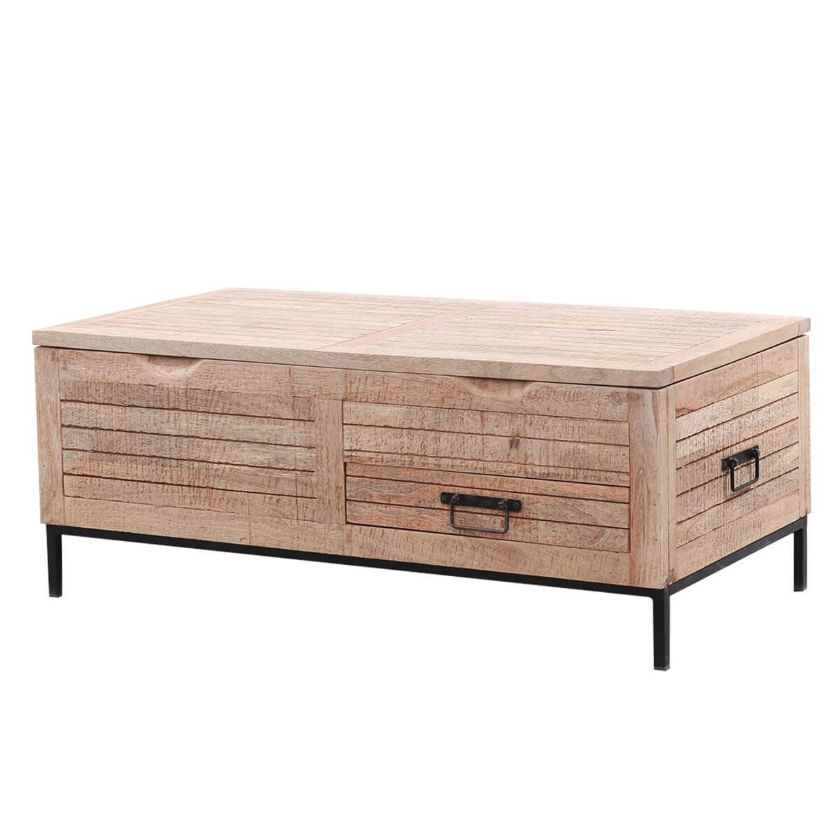 Picture of Margam Rustic Solid Wood Industrial Style Lift Top Coffee Table