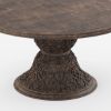 Picture of Atherton Solid Teak Wood Pedestal Round Dining Table For 6