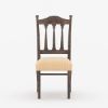 Picture of Atherton Solid Teak Wood Slat Back Upholstered Dining Chair