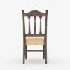 Picture of Atherton Solid Teak Wood Slat Back Upholstered Dining Chair