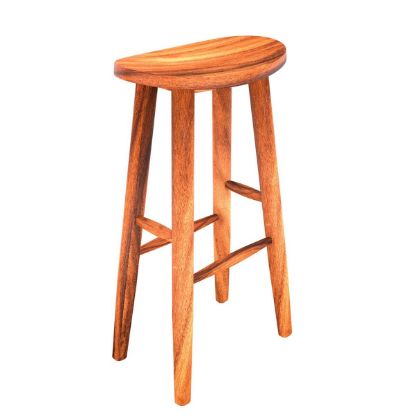 Picture of Lugano Solid Wood Rustic Modern Farmhouse Bar Stool