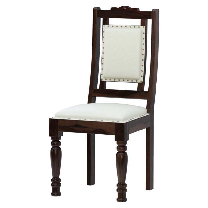 Picture of La Junta Brass Inlay Rustic Solid Rosewood Leather Chair