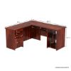Picture of Orki Solid Wood L Shaped Computer Desk with Drawers
