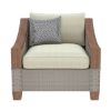 Picture of Mykonos Grey Wicker and Teak Wood Outdoor Sofa Armchair