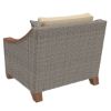 Picture of Mykonos Grey Wicker and Teak Wood Outdoor Sofa Armchair
