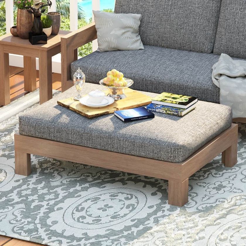 Picture of Santorini Modern Solid Teak Wood Outdoor Coffee Table