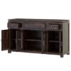 Picture of Sela Classic Rustic Solid Wood Large Buffet Cabinet with Drawers