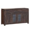 Picture of Sela Classic Rustic Solid Wood Large Buffet Cabinet with Drawers