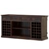 Picture of Nahant Rustic Solid Wood Home Bar With Stools